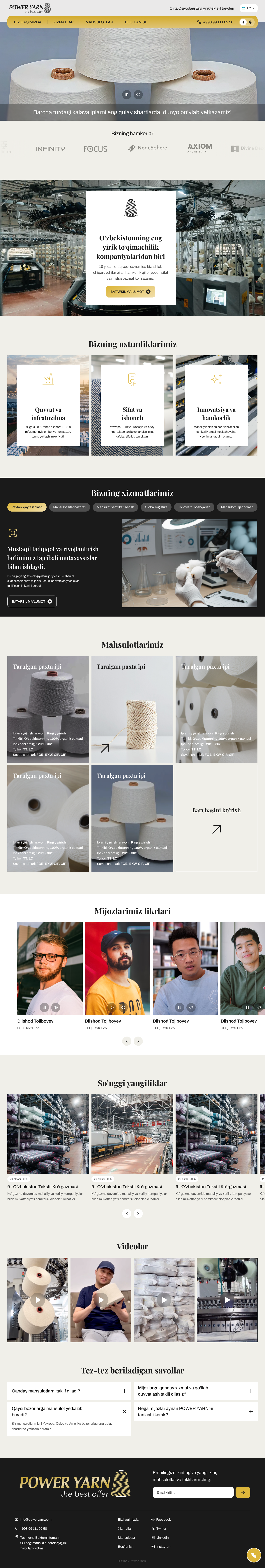 PowerYarn Korporativ Sayti